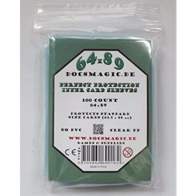 Imagen de docsmagic.de 100 Protection Inner Card Sleeves Clear 63,5 x 88 Standard Size 64 89