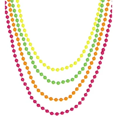 Imagen de WIDMANN 05843 ? Perlas Cadena, Juego de 4, One Size, neonfarbe , color/modelo surtido