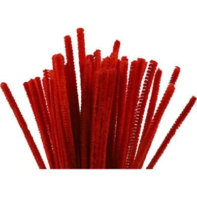 Imagen de Limpiapipas, grosor 6 mm, L: 30 cm, rojo, 50 unidades