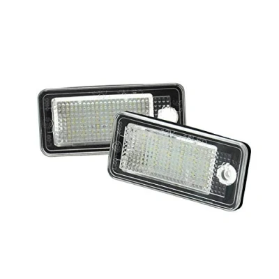 Imagen de AUTOSTYLE Juego de luces matrícula LED a medida compatible con varios modelos Audi, Negro
