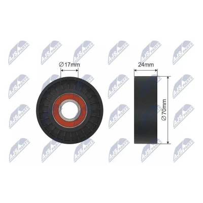 Imagen de Rodillo tensor, correa auxiliar NTY RNK VW 020