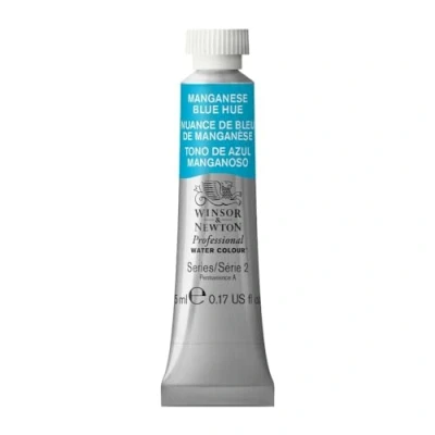 Imagen de Winsor &amp; Newton Acuarela Profesional Pintura De Acuarela, Alta Luminosidad, Resistente a la Luz, Calidad Archivo, Tubo 5ML, Color Tono Azul Manganeso
