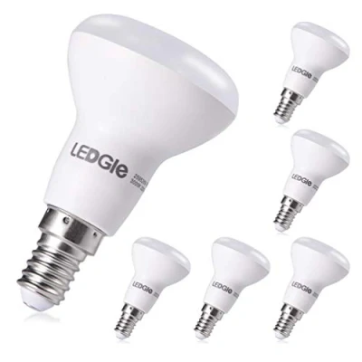 Imagen de LEDGLE Bombillas LED E14, 6W Equivalente a Halógeno de 50W, Blanco Cálido 3000K, No Regulable, Ángulo Luz 120, Pack 6 Unidades