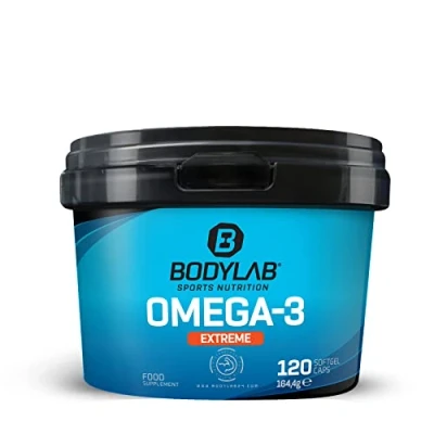 Imagen de Bodylab24 Omega 3 Extreme Cápsulas, 1000mg Ácido Eicosapentaenoico (EPA) &amp; 500mg Docosahexaenoico (DHA), con valiosos ácidos grasos en forma de triglicéridos.