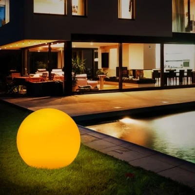 Imagen de homdat Luces Solares Exterior LED Lampara Solar Jardin Bola con Control Remoto Jardín 16 Colores per Jardin, Patio, Caminos, Suelo, CéSped, Camping