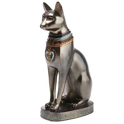 Imagen de lachineuse Estatuilla de Gato Egipcio Bastet 19 cm Diosa egipcia Estatua decoración Figura Objeto Busto Idea Regalo Original Dios Sculpture