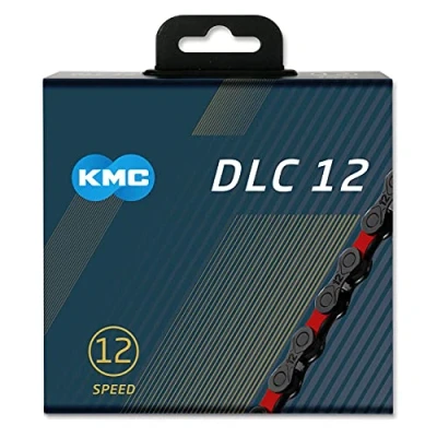 Imagen de KMC Cat. X12 DLC BLK/Red 126L, Unisex, Negro/Rojo, 126 Link