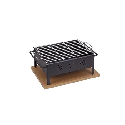 Imagen de Sauvic 02906 Barbacoa sobremesa con Parrilla Inoxidable, 18/8, 30 x 25 cm