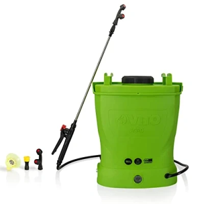 Imagen de Pulverizador de batería VITO 12 V, 16 l y 6 bares, con autonomía 4 h cargador, ideal para plantas, tejados jardín