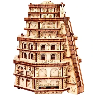 Imagen de ESC WELT Quest Tower Caja Puzzle de Escape 3D Rompecabezas Desafiante para Adultos y Adolescentes Juego Eco amigable en Madera Mental con Compartimento Oculto