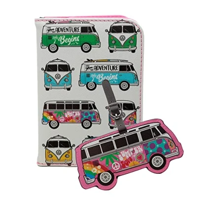 Imagen de Puckator Watch, Pink, Passport Cover 14.5x10x1cm. Tag 6.5x13.5x0.1cm