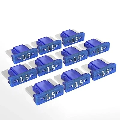 Imagen de AUPROTEC Mini LP Fusibles de hoja 2A 30A fusible enchufable para automóviles elección: 15A amperio azul, 10 unids