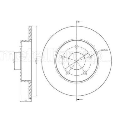 Imagen de Disco de freno METELLI 23 0762C
