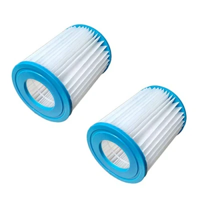 Imagen de MAM Keleily 2 Piezas Filtro Cartucho Piscina de Repuesto Filtros Depuradora para Bestway Tamaño I, Azul Blanco, 8 x 9 cm