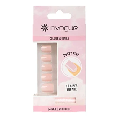 Imagen de Invogue Dusty Pink Square Nails (24 Pieces)
