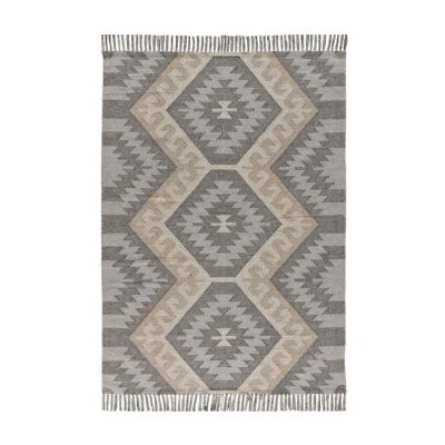 Imagen de Alfombra étnica kilim con flecos chandia atticgo 160x230