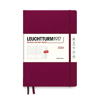 Imagen de LEUCHTTURM1917 Planificador semanal Composition (B5) 2024, 12 meses, color rojo y inglés, 367850