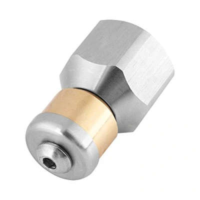 Imagen de Akozon Boquilla de limpieza giratoria 3/8 &#039;&#039; BSP a presión alcantarilla acero inoxidable SS304
