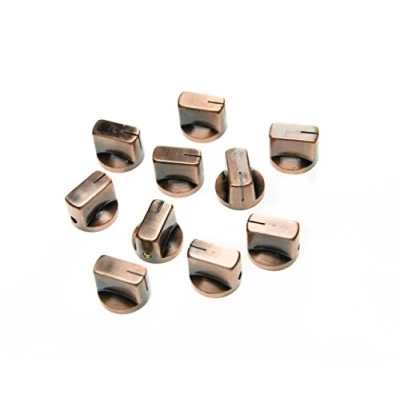 Imagen de Perillas Kaish para pedal o amplificador de guitarra, con tornillos bronce (10 unidades)