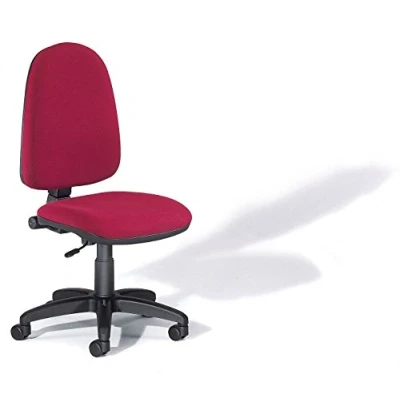 Imagen de Rocada Silla de Escritorio Oficina Color Roja Cómoda y práctica despacho Ajustable con Ruedas Regulable en Altura Tapizada Tela Ignífuga