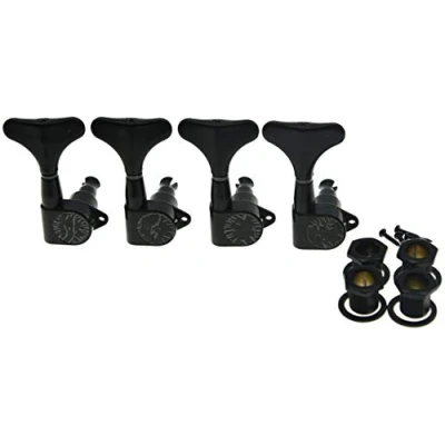 Imagen de Dopro Negro diestros sellados sintonizadores de bajo Claves 4 Cuerdas Bass Guitar Machine Heads