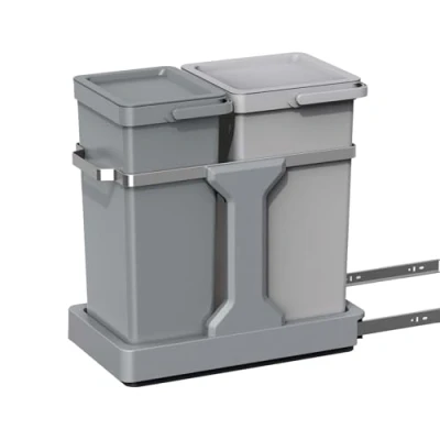 Imagen de EKO Cubo de Basura 20L+15L Doble Compartimento Debajo Fregadero Cocina Extraible Gabinete