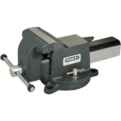 Imagen de STANLEY Tornillo de Banco Carga Pesada Maxsteel 125mm, Estructura Hierro Fundido, con Husillo, Base Agujeros y Perno Bloqueo, Resistente a la Corrosión, 1 83 067