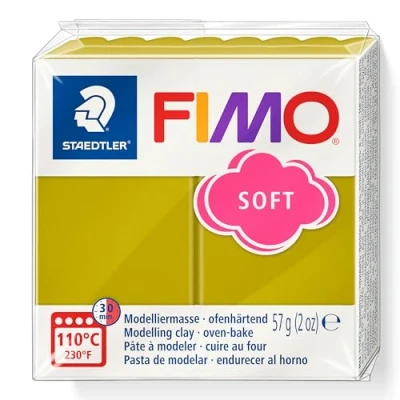 Imagen de STAEDTLER 8020 T51 FIMO Arcilla de modelado polimérica suave endurecida al horno, hierba playa (1 bloque 57 g)