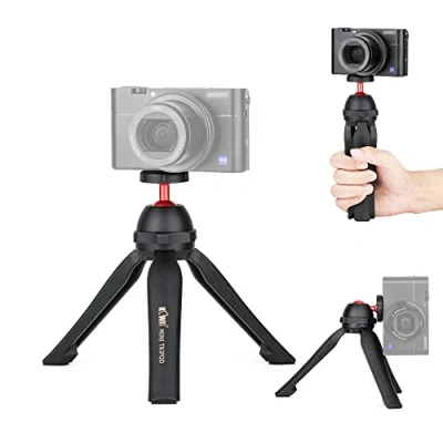 Imagen de Mini trípode, trípode de 360 rotación para teléfono, cámara Compatible con iPhone/cámara/DLSR/Smartphone/GoPro, Soporte Tornillo Montaje 1/4
