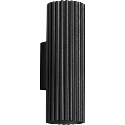 Imagen de SOLLUX LIGHTING Aplique de pared carbono, negro, altura 20 cm, aluminio, 2 luces.