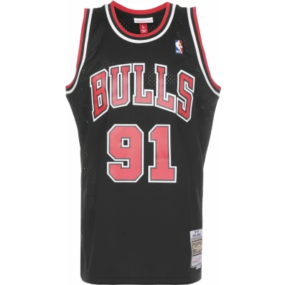 Imagen de Mitchell &amp; Ness Trikot NBA Chicago Bulls Dennis Rodman Camiseta NBA, Hombre, Talla: Small, Black