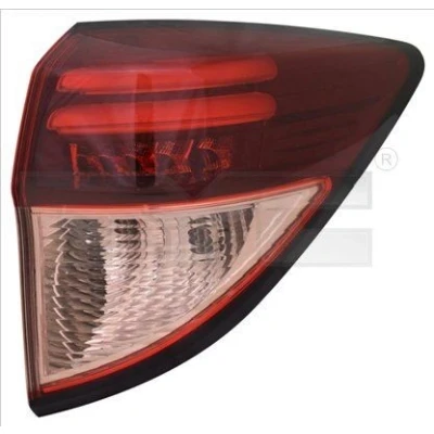 Imagen de TYC 11 14475 06 9 Piloto trasero derecha Parte exterior LED gris humo, oscuro con portalámparas HONDA: HR V II