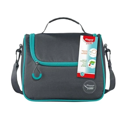 Imagen de Maped Picnik Origins Bolsa de almuerzo con bandolera extraíble isotérmica Fácil limpiar Gris
