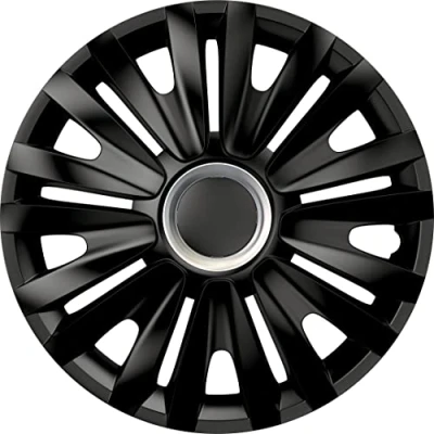 Imagen de Juego de 4 Tapacubos 15 Pulgadas Diseño Indiana Silver, Acabado Cromado y ABS Resistente a Fuertes Impactos, Duradero Fiable con Anillo sujeción Ajustable