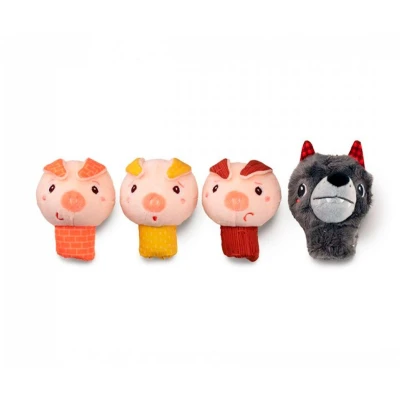 Imagen de Marionetas de Dedo El Lobo y los 3 Cerditos
