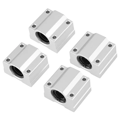 Imagen de Bloque deslizante de rodamiento lineal, 4pcs/set SCS12UU bolas movimiento lineal aluminio Diámetro interno 12 mm Ampliamente utilizado en herramientas eléctric