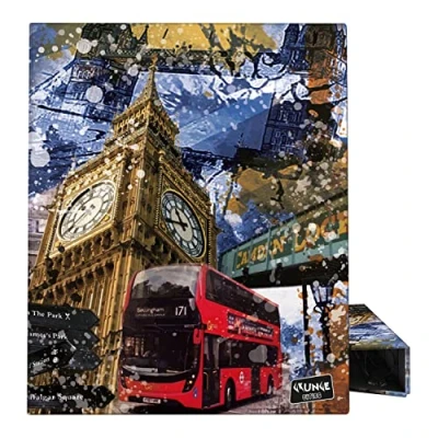 Imagen de Grafoplás 88142645. Carpeta de Anillas A4, 4 Mixtas 25mm, Colección Grunge Cities, London Certificada FSC