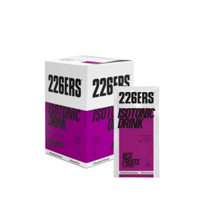 Imagen de 226ERS Isotonic Drink Monodosis Isotónico en Polvo, Bebida Deportiva Isotónica con Sales Minerales y Beta Alanina para Hidratación, Sin Gluten Frutos Rojos 20 unidades