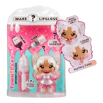 Imagen de Yummiland Lip Gloss Doll Mystery Chase Incluye Kit de Brillo Labios DIY, para Niños y Niñas Mayores 4 años