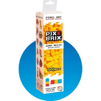 Imagen de Cefa Toys PIX BRIX Pixel Art Set 500 Piezas Amarillas Gama Media, Color (57001)