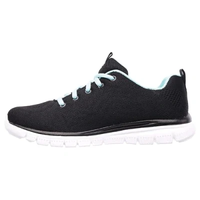 Imagen de Skechers Graceful Get Connected, Zapatillas Mujer, Black Mesh Turquoise Trim, 38.5 EU