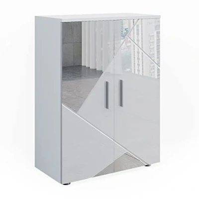 Imagen de Vicco Armario Mediano Irma, Blanco Alto Brillo con Inserciones, 60 x 81 cm