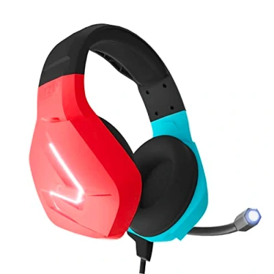 Imagen de Orzly Auriculares Gaming Compatible con PS5, PS4, PC, Xbox, Nintendo Switch, microfono Sonido Premiun RGB Luz LED, cancelación de Ruido Hornet RXH20 Tanami Edicion