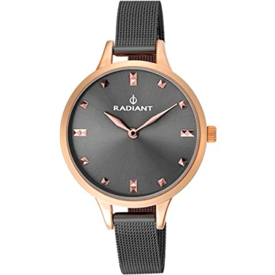 Imagen de Radiant Reloj analógico para Mujer Colección Snow. Bicolor Gris y rosé con Malla milanesa Esfera Gris. 3ATM. 34mm. Referencia RA474603.
