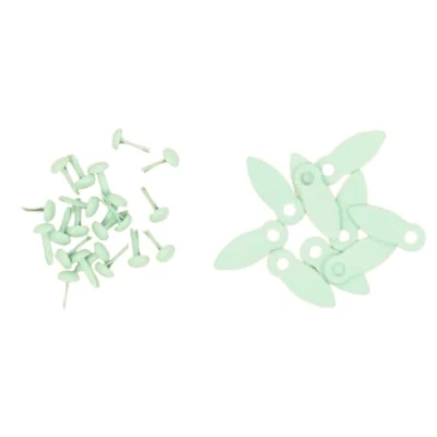 Imagen de Craftelier Brads y Botones de Giro para Crear Cierres en Proyectos Scrapbooking Manualidades Incluye 50 Tamaño 17 x 7 mm (0.67 0.28) Color Turquesa