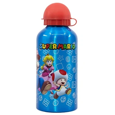 Imagen de botella de aluminio para niños cantimplora infantil agua reutilizable 500 ml Super Mario