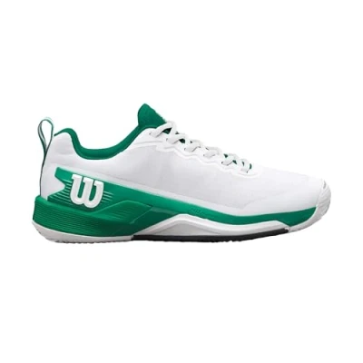 Imagen de Wilson Rush Pro 4.5 Clay, Zapatillas de Tenis Hombre, White/Bosphorus/Black, 43 1/3 EU