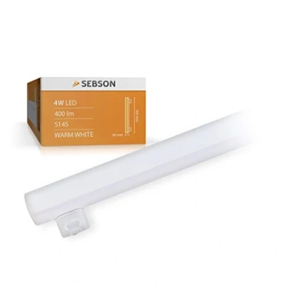 Imagen de SEBSON Bombilla LED S14S 4W Equivalente a 35W 400 Lúmenes Blanco Cálido 3000K No Regulable Angulo de Haz 150 Tubo 30cm 230V