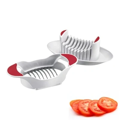 Imagen de Westmark Cortador de tomate y mozzarella con plato corte cuchillas dentadas, Acero inoxidable / plástico, Blanco rojo, 11572260