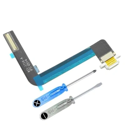 Imagen de MMOBIEL Conector de Carga Compatible con iPad Air 1 (2013) / 5 (2017) Puerto Dock Connector Cable Flex Audio Jack/Micrófono/Antena Repuesto Incl Destornilladores Blanco